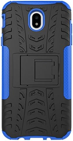 JINWU Case for Samsung Galaxy J7 2017, Shockproof Impact Protection Tough Rugged Dual Layer Protective Case with Kickstand for Samsung Galaxy J7 (2017) European Version (Blue)