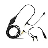 Lovinstar Replacement Cable Boom mic Volume for PS4 PC Xbox One to V-Moda & Most 3.5mm Input Headphone Aduio Cable Computer Game (Black)