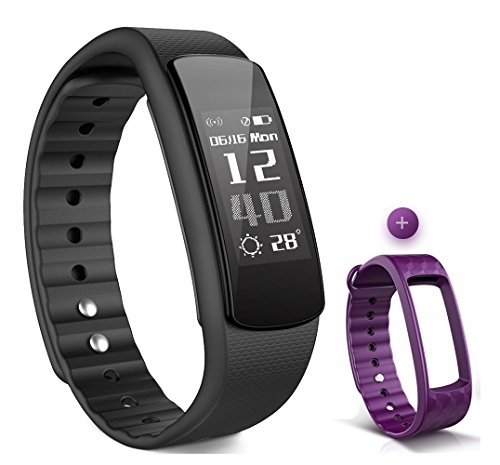 Fitness Tracker with Heart Rate Monitor, [Upgrade Version] i6HR-P Fitness Watch, Activity Tracker Smart Band with Steps tracker,Sleep Monitor, Smart Bracelet Pedometer Wristband with Replacement Band