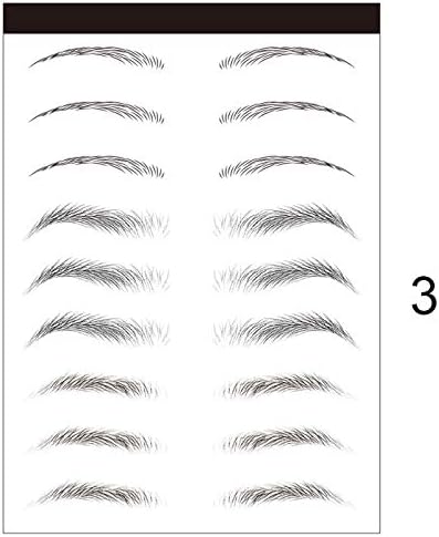 Lishiny 3D Stick-On Eyebrows Sticker Eye Brow Makeup Decal Natural Tattoo Eyebrow Stickers for Woman Makeup