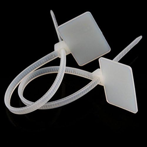 20 x Zip Ties Write On Ethernet RJ45 RJ12 Wire Power Cable Label Mark Tags