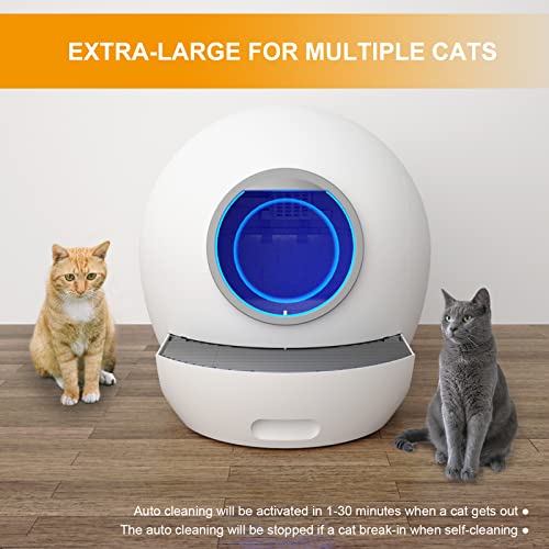 Hillpig SelfCleaning Cat Litter Box Extra Large Automatic Cat Litter