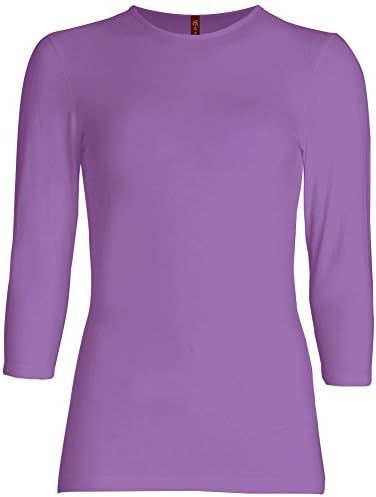 Esteez 3/4 Sleeve Shirt for Women Fitted/Relaxed Cotton Lycra Base layering