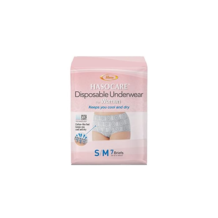 HASOCARE Disposable Briefs (Without Pads) for Women 7 Count