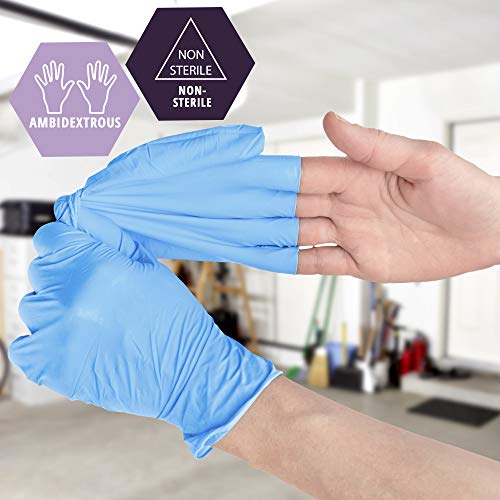 MED PRIDE NitriPride NitrileVinyl Blend Exam Gloves, Medium 100 Powder Free, Latex Free