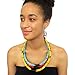 African Zulu beaded necklace and round bracelet set - Light Blue