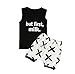 Morecome KidsSleeveless Print T-Shirt Tops And Pants Clothes (6M, Black)