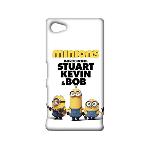 Energetic Design 3D Cartoon Flim Despicable Me Cover Case Sturdy Material for Sony Xperia Z5 Compact Minions Logo Pattern Phone Case