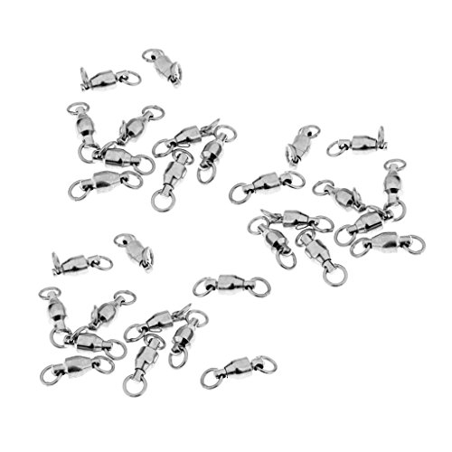 HomeDecTime 30Pcs Hochleistungskugellagerwirbel Massivringe Schwarzer Angelwirbel 5# – Bild 6