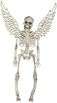 Morbid Enterprises White Winged Skeleton Halloween Decor