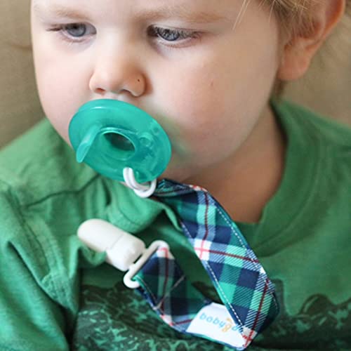 Babygoal Plaid Pacifier Clips, 6 Pack Binky Paci Holder and Leash for
