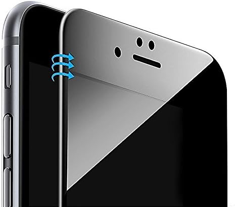 Vintar [3D Full Coverage] Privacy Screen Protector Compatible iPhone 8 Plus/iPhone 7 Plus, 9H Anti-Spy Tempered Glass Screen Protector, (Black)