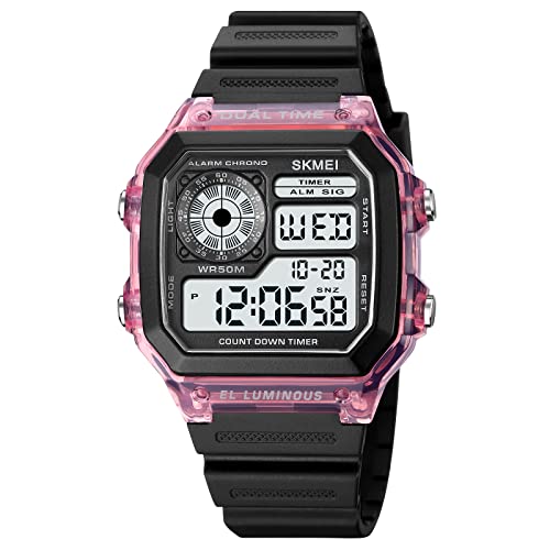 Fogitbok Digital Watch for Men Women, Waterproof Watches for Women Men's Wrist Watches, Fashion Sport Mens Digital Watches Dual Time Date Stopwatch