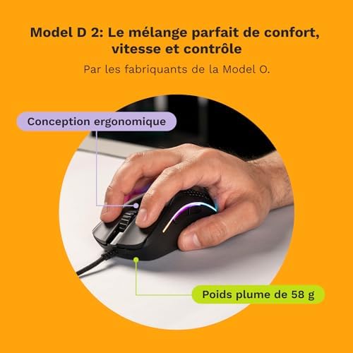 Model D 2 Souris Gaming Filaire (Matte Black)