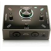 2024 La Ponva Sleek and Compact USB Audio Interface with Dual Combo XLR/6.3mm Inputs with 48V Phantom Power, 24Bit 192KHz