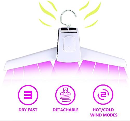 Mini Clothing Drying Hanger Multifunctional Clothes Hanger Suit Boot Shoes Dryer Portable Folding Electric Travel Hanger Rack With Heater Dryer Suitable for Traveling Business Home Fast Dryer Quick