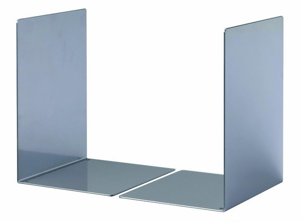 Durable S Size Bookends - Silver