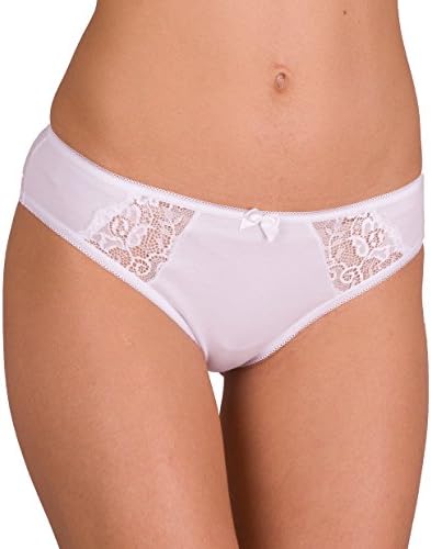 Women's Underwear Cotton Lace Trim Bikini Panties Pack