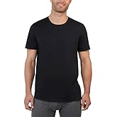 KIRKLAND Signature Men's Crew Neck Lightweight Tagless Tee Shirt - 6-Pack (US, Alpha, Large, Regular, Regular, Black)