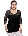 Chicwe Women's Plus Size Stretch Smitten Casual Lace Top