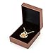 ZJchao 24K Women White Gold Rose Pendant Necklace Gift for Her Plated Rhinestone Heart Shaped Present for Christmas, Valentine's Day, Great Anniversary, Mother's Day, Birthday