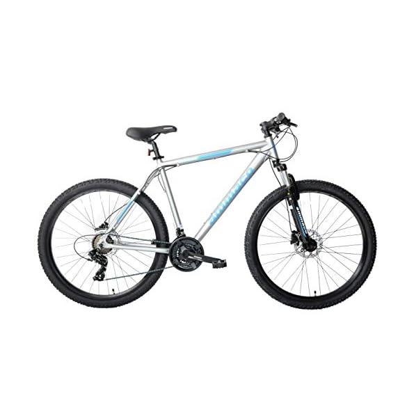 Ammaco Osprey V2 27.5" 650B Wheel Mens Hardtail Front Suspension Mountain Bike Hydraulic Disc Brakes 21 Speed Alloy 19" Frame Silver Blue