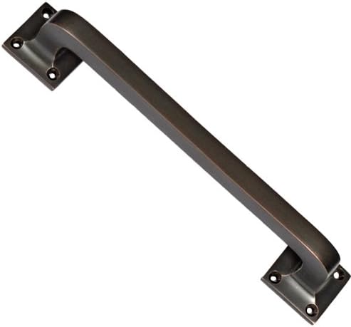 Adonai Hardware "Baara Brass Industrial Sliding Door Pull Handles (9" x 1 Pack, Oil Rubbed Bronze) for Vintage Wooden Barn Doors, Gates, Kitchen Cabinets, Furniture, Fences and Farmhouse
