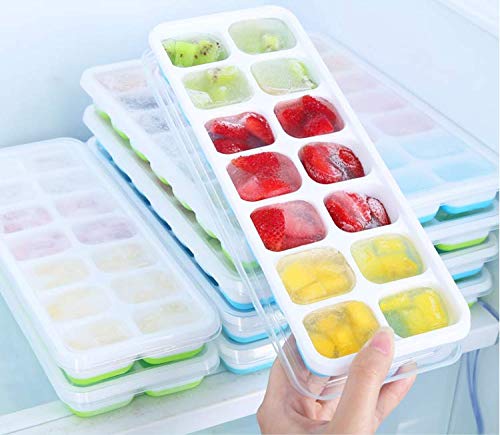 AREX 14-Fach Eiswürfelform mit Deckel, luftdichtem und wasserdichtem LFGB und FDA-zertifizierter Silikondichtung, BPA… – Bild 7