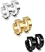 Paxuan Mens Womens Stainless Steel Stud Earrings Non Piercing Clip on Earrings Set