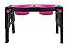 Dexas Popware for Pets Adjustable Height Double Pet Feeder, Gray/Pink