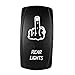 STVMotorsports Laser Blue Rocker Switch REAR LIGHTS (MIDDLE FINGER) 20A 12V ON/OFF LED Lighted for Car Truck Boat ATV UTV