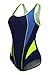 ReliBeauty Womens Hollow Back One Piece Swimsuit Blue, 6-8