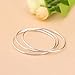 925 Sterling Silver Bangle Bracelet Stackable Bangles for Women | Polished Bangle Bracelet | 925 Sterling Silver Bracelets for Women