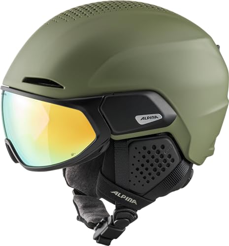 ALPINA Alto Q-LITE Skihelm, Olive matt, 51-55 cm