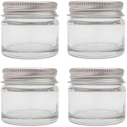 4 X Petits Pots En Verre Transparents 15ml Baumes A Levre Epices Herbes Creme Visage Bougies Amazon Fr Cuisine Maison