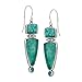 Silpada 'True Colors' Compressed Turquoise and Quartzite Drop Earrings with Crystals in Sterling Silver