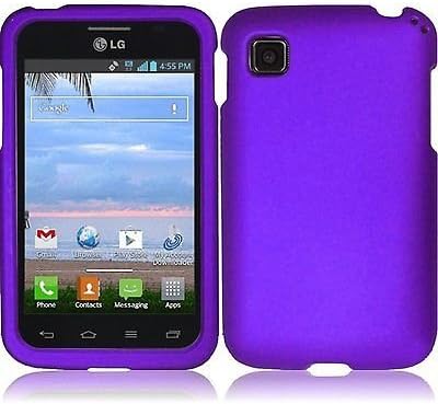 Hard Rubberized Case for LG Optimus Dynamic 2 L39C - Purple