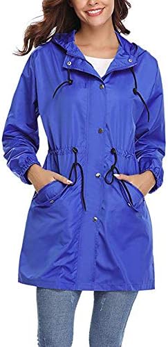 Woman Coat Jaminy Womens Outdoor Waterproof Lightweight Windbreaker Raincoat Hooded Rain Jacket