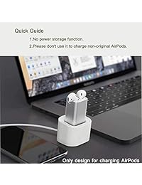 El adaptador de carga más rápido compatible con AirPods, POWVAN 15 minutos Adaptador de carga rápido para Air Pods Cargador de escritorio para auriculares con soporte