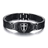 Men's Knights Templar Cross Shield Bracelet