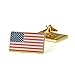 Rectangle American Flag Pins 10 Pack- Gold Amercian Flag Lapel Pins Bulk -The Stars and Stripes Lapel Pin for Memorial Day, Flag Day, Independence Day, Veterans Day