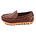 Femizee Toddler Boys Girls Loafers Shoes Casual Moccasin Slip On Dress Wedding Shoes for Kids,Brown,1301 CN 26