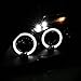 Spec-D Tuning 2LHP-COR03JM-TM Toyota Corolla Black Led Projector Halo Head Lights