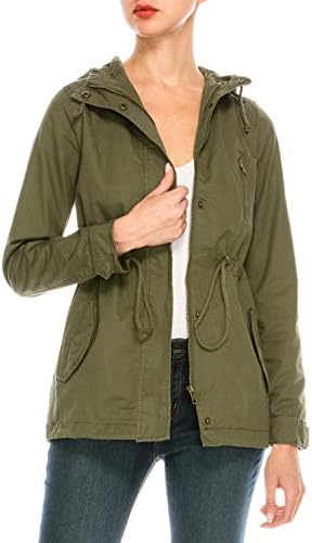 FASHION BOOMY Women's Zip Up Safari Military Anorak Jacket with Hood Drawstring - Regular and Plus Sizes 5 FASHION BOOMY Women's Zip Up Safari Military Anorak Jacket with Hood Drawstring - Regular and Plus Sizes