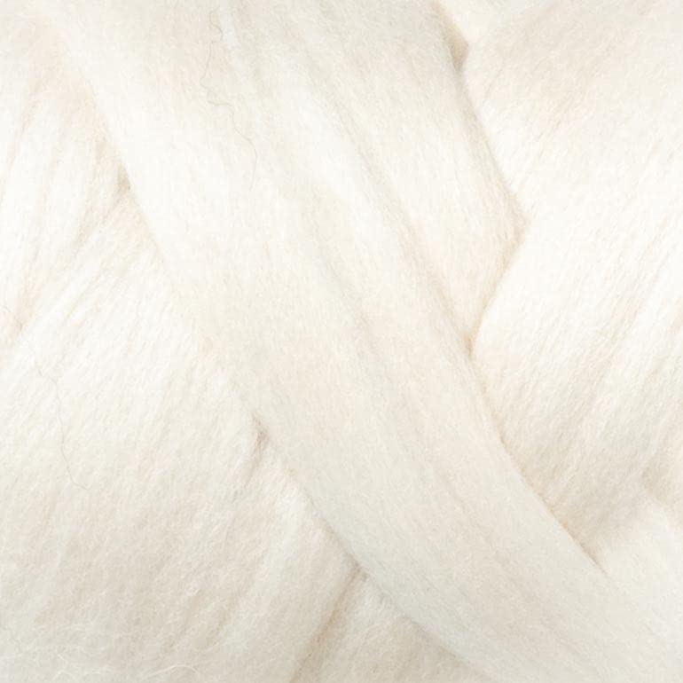 Kondoos Natural Wool roving, 8 OZ. Best for Needle Felting, handcrafts and Spinning. Natural Colours, un-Dyed. (White Ecru, 8 oz)