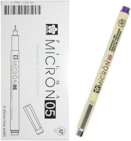 Pigma Micron Pen 05 .45mm Open Stock-Purple 12 PK