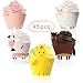45PCS Farm Animal Cupcake Wrappers Toppers for Baby Shower Farmhouse Birthday Party Supplies Cake Decorations