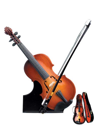 Instrument Miniature with Hand-crafted Velvet Lined Case - Violin