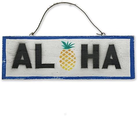Aloha Pineapple Sign 12" X 4"