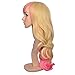Kamo 63cm Long Zipper Beige+pink Wavy Cosplay Hair Wig